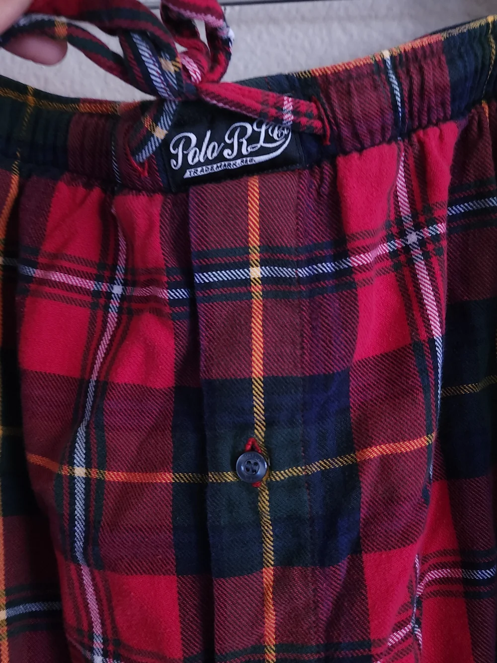 Polo Ralph Lauren Red Plaid Flannel Pajama Pants Sleepwear Plus Size 1X